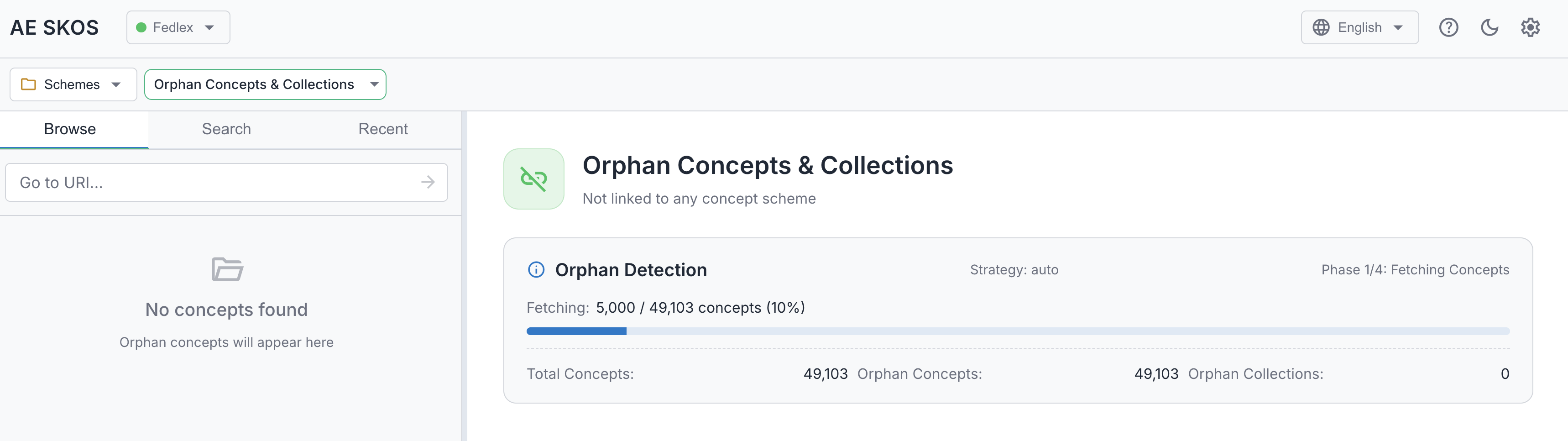 Orphan detection in progress