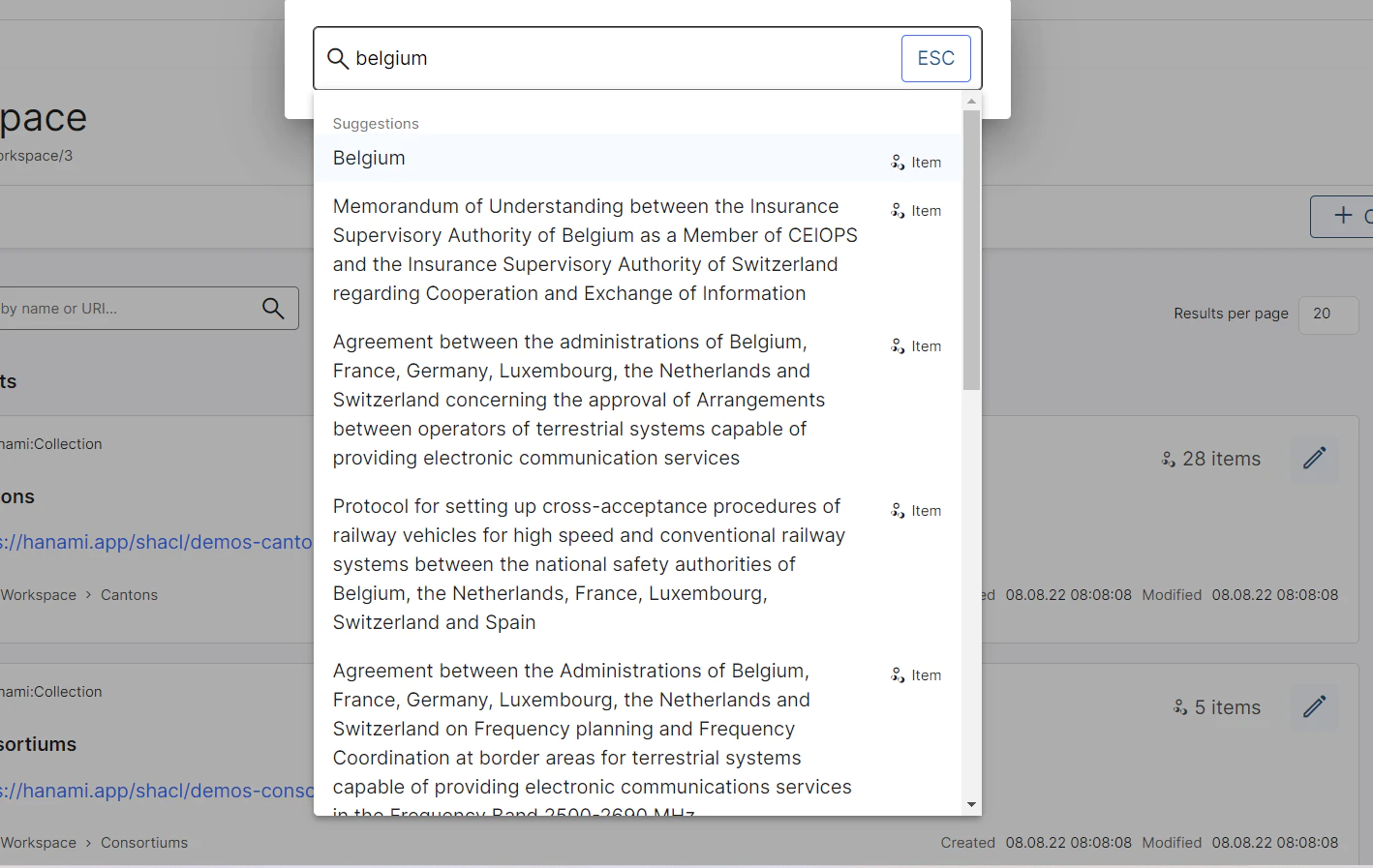 fig 4: search through all collections with ctrl+k